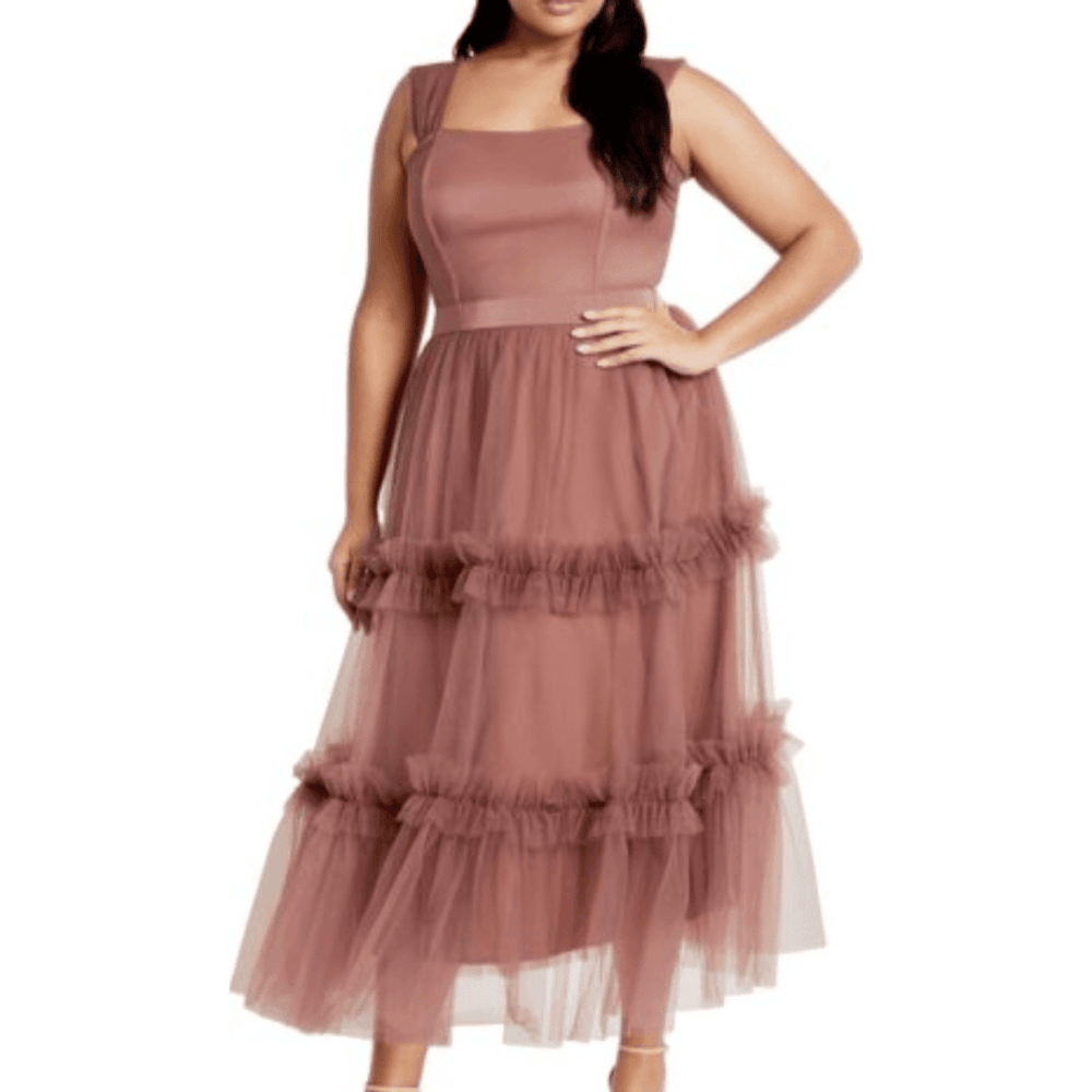 City Chic Women's Plus Size Dress - Charming Midi