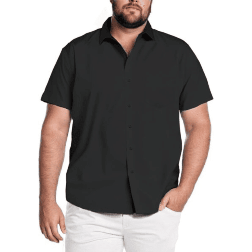 COOFANDY Big & Tall Dress Shirts for Men Short Sleeve Button Down Casual Shirts