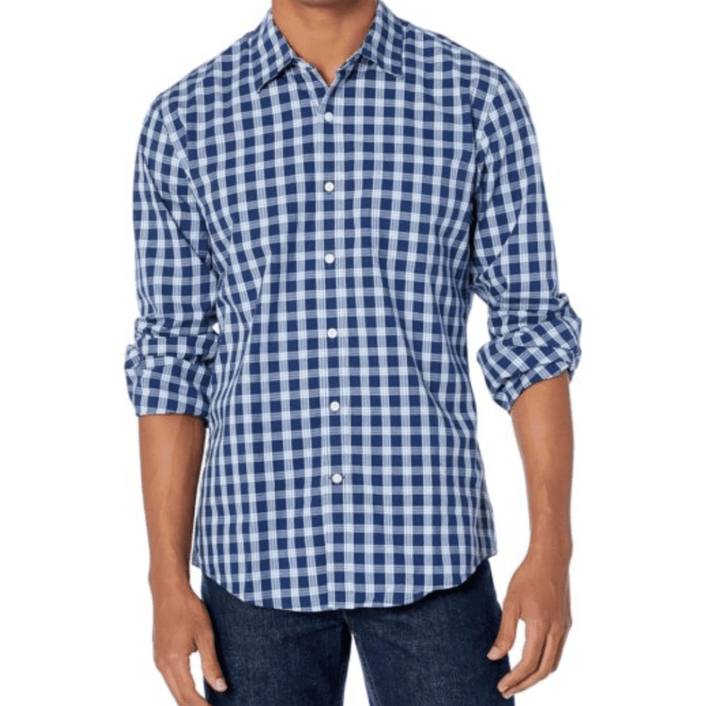 Amazon Essentials Men's Slim-Fit Long-Sleeve Poplin Shirt