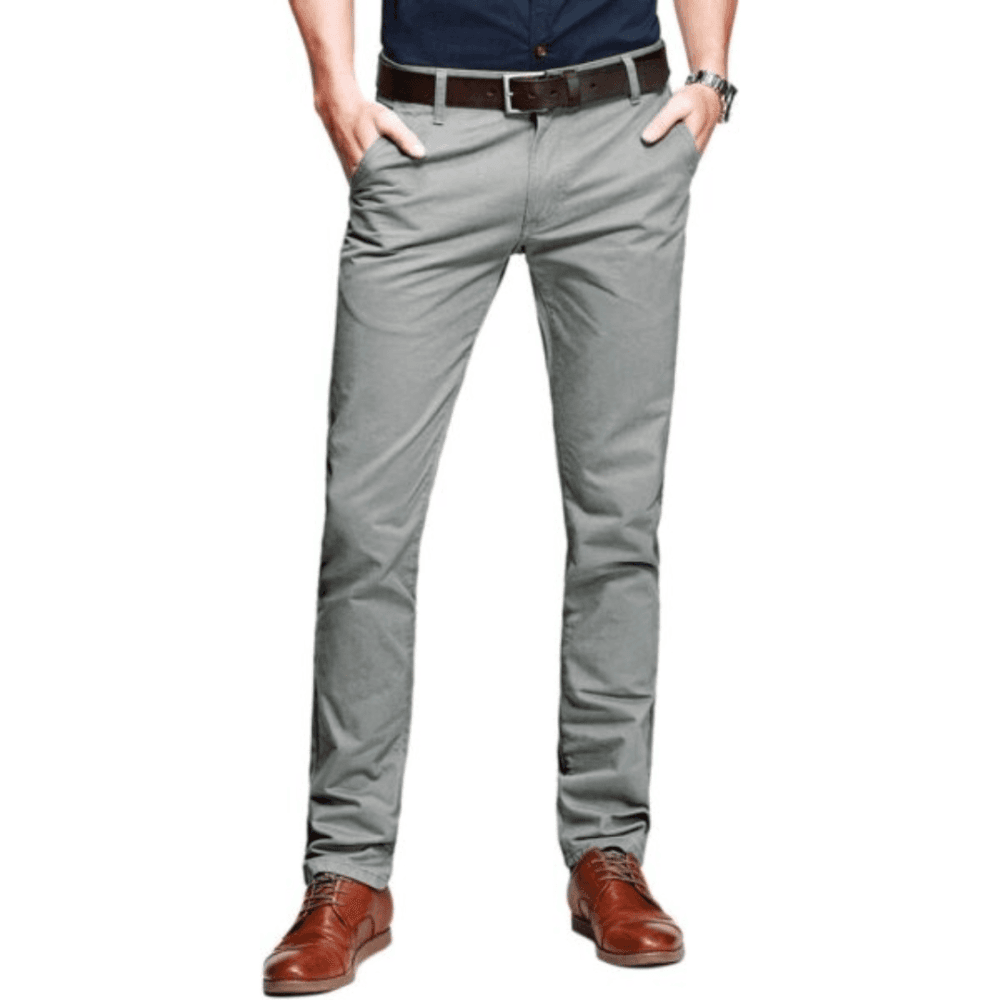 Match Mens Slim Tapered Flat Front Casual Pants