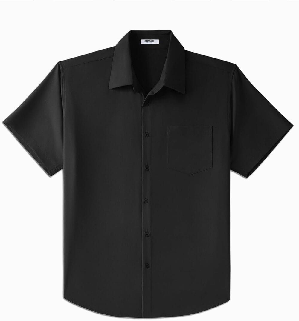 COOFANDY Big & Tall Dress Shirts for Men Short Sleeve Button Down Casual Shirts - Image 3