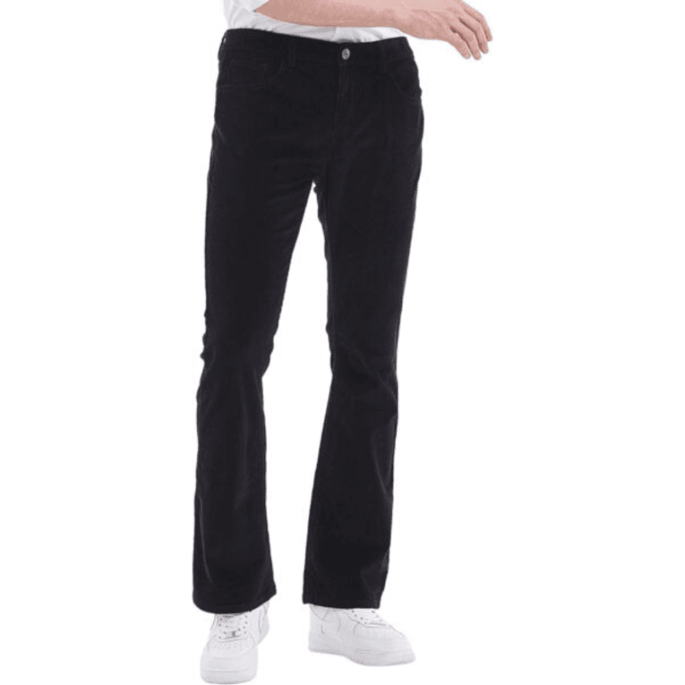 Wbestwind Men's Relaxed Vintage 60s 70s Corduroy Slim Bell Bottom Stretch Fit Classic Comfort Flared Flares Retro Leg Pants