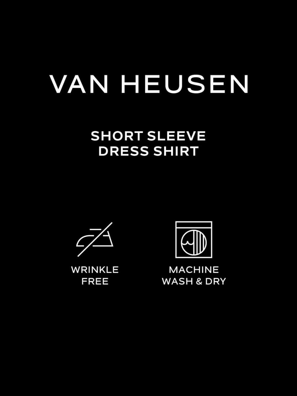 Van Heusen Men's Short Sleeve Dress Shirt Regular Fit Poplin Solid - Image 4