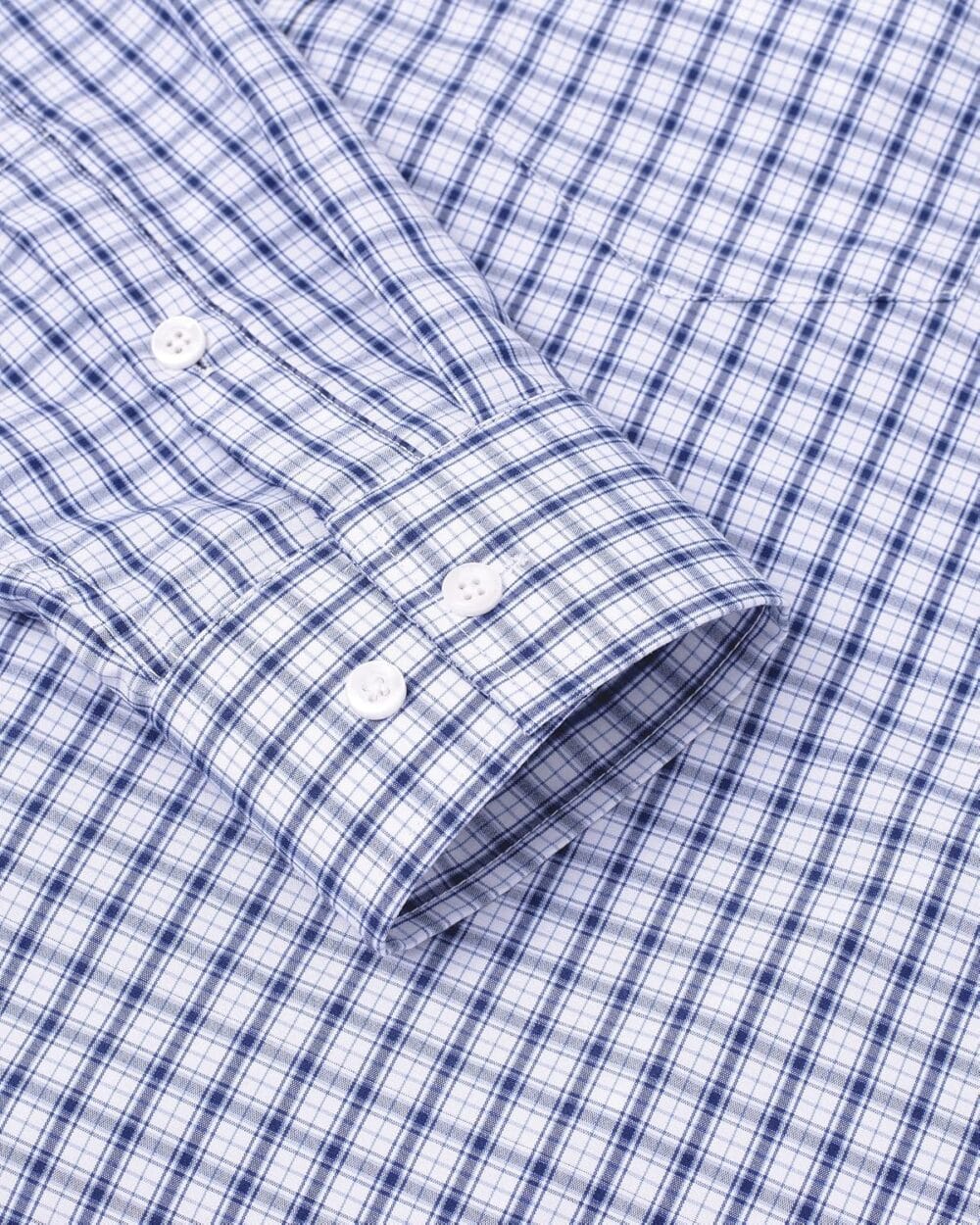 Alimens & Gentle Men's Plaid Button Down Shirts Cotton Long Sleeve Dress Shirts Regular Fit Gingham Shirts - Image 5