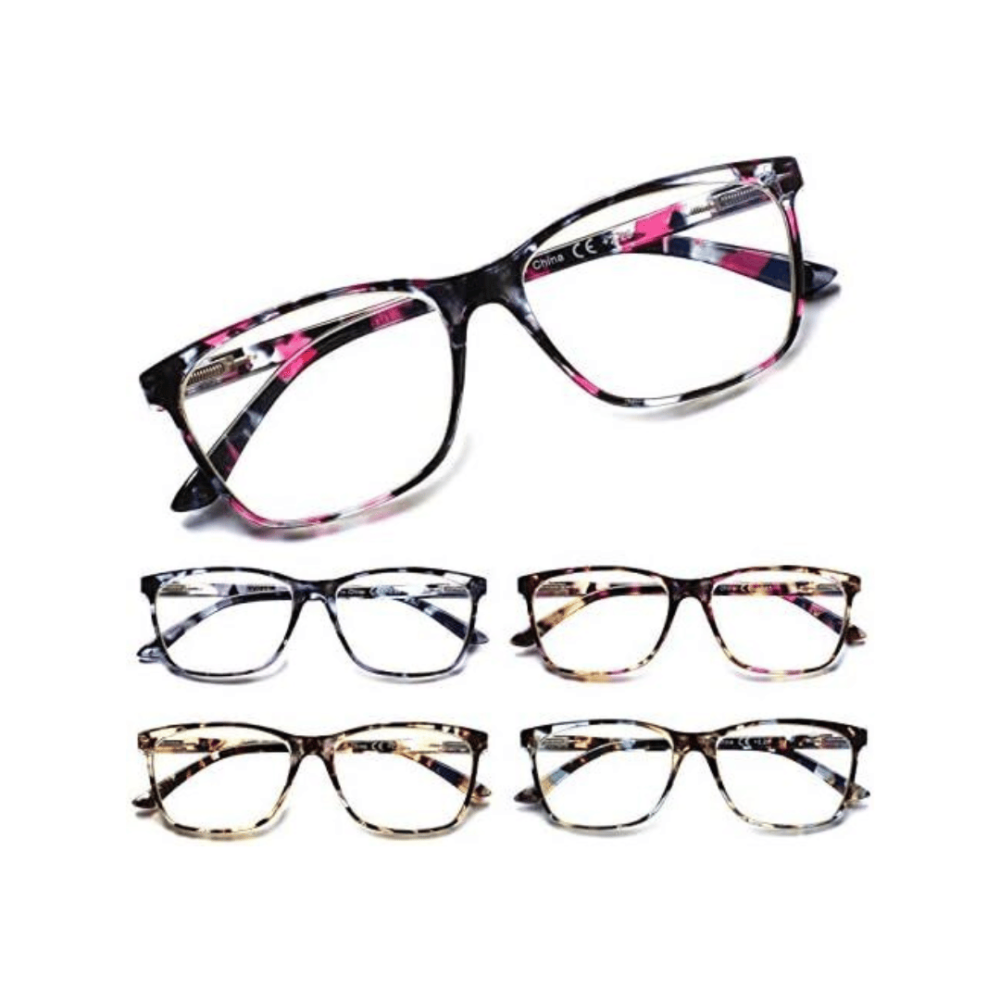 SIGVAN Ladies Reading Glasses Blue Light Blocking Spring Hinge Fashion Pattern Print Eyeglasses for Women